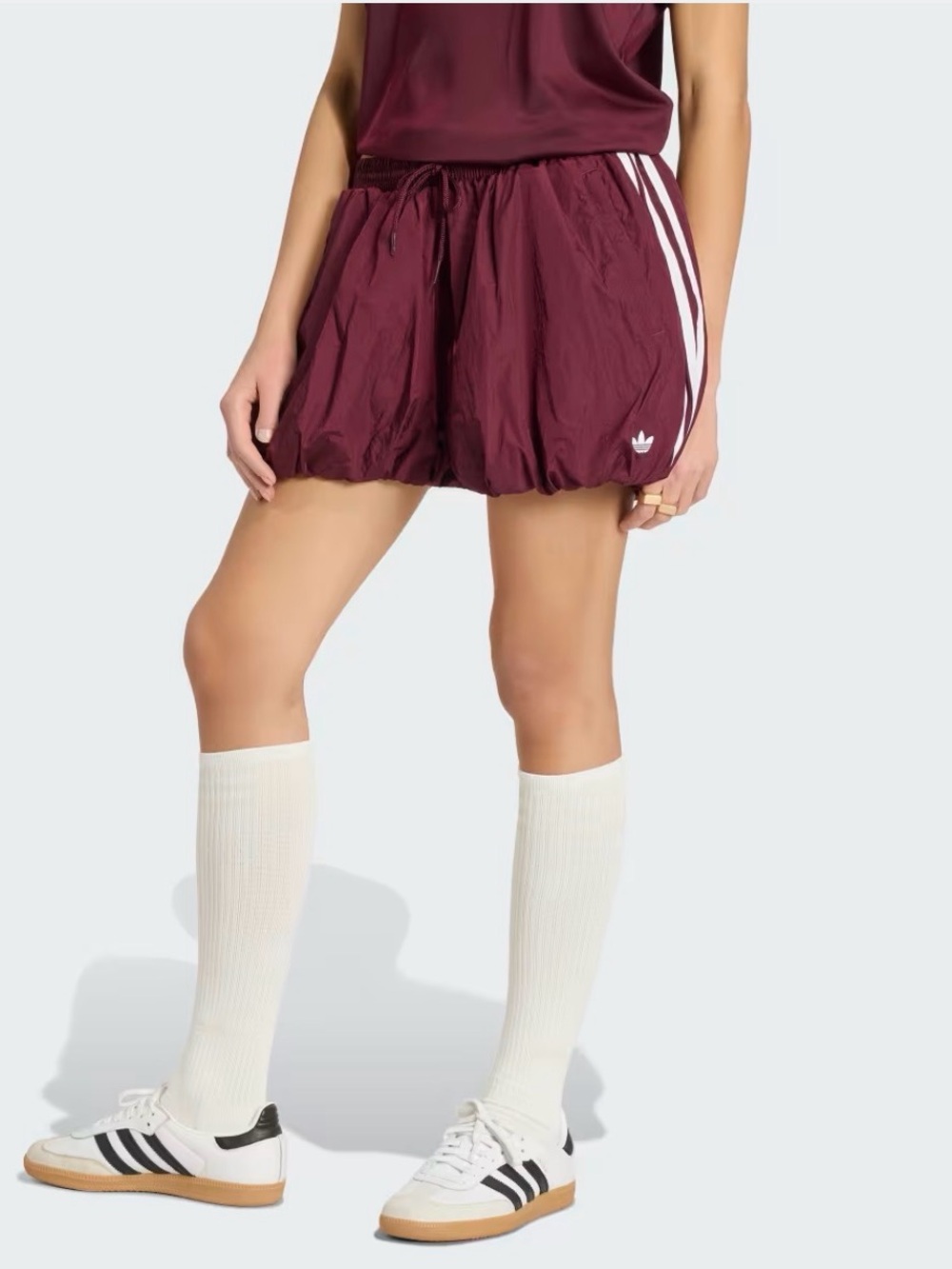 adidas Adilenium 5.0 Women's Balloon 3-Stripe Athletic Shorts size L